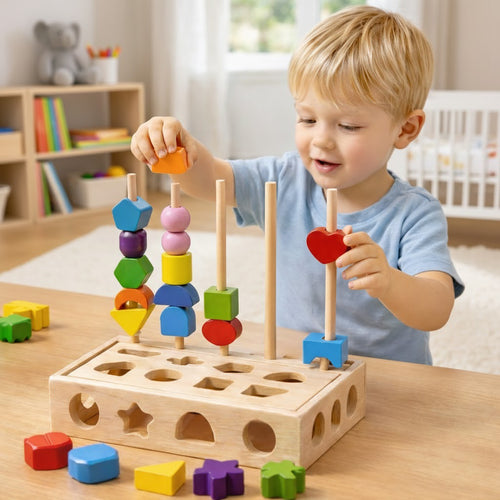 5-in-1 Wooden Sensory Intelligence Box